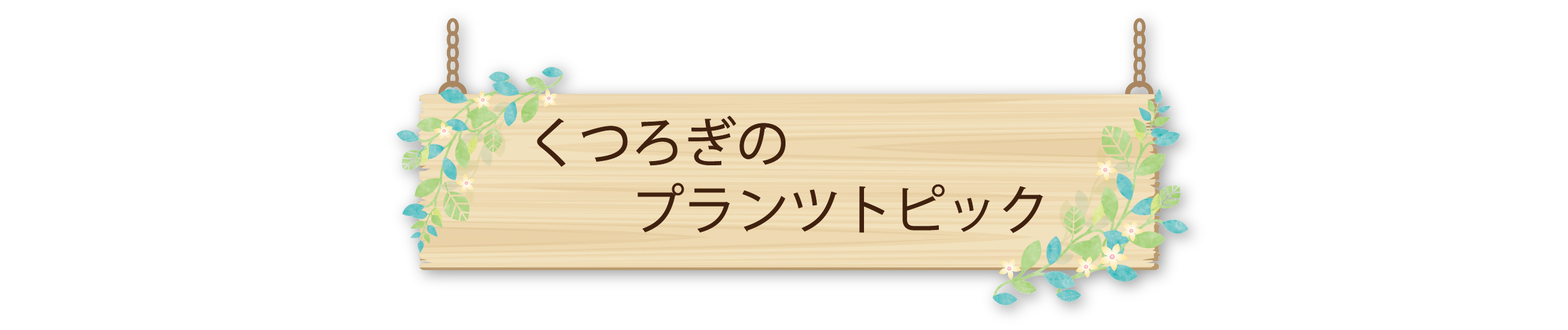 くつろぎのプランツトピック